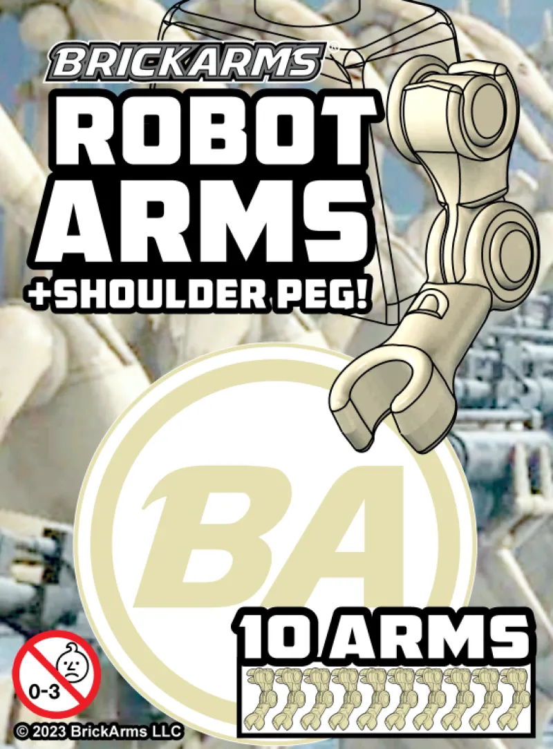 Brickarms>The Brick Show Shop Robot Arms + Should Peg - BrickArms