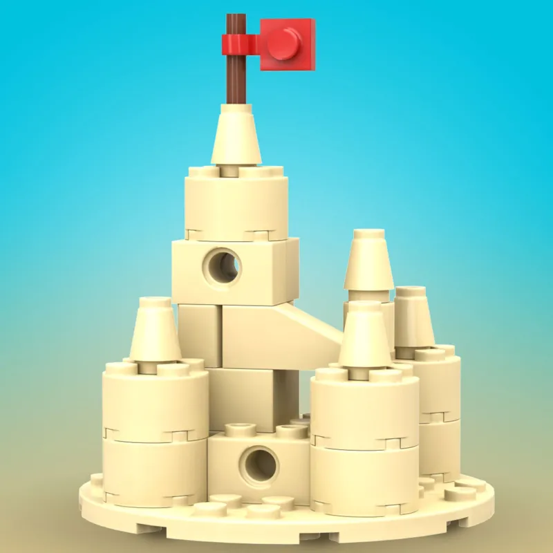 B3 Customs>The Brick Show Shop Sand Castle (Summer Fun!) - Custom Building Set