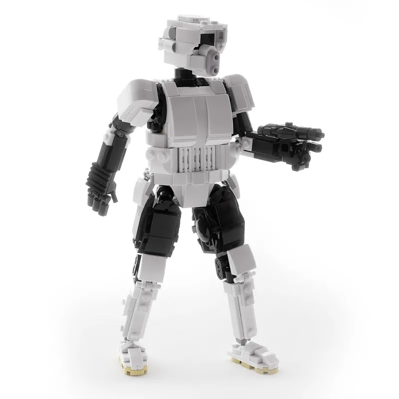 B3 Customs>The Brick Show Shop Scout Trooper 9” Buildable Figure MOC made using LEGO parts