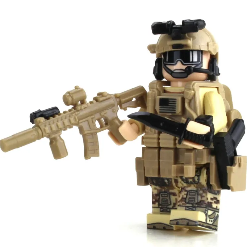Custom Lego Military Minifigures>The Brick Show Shop Seal Team 6 Commando - Custom LEGO Military Minifig