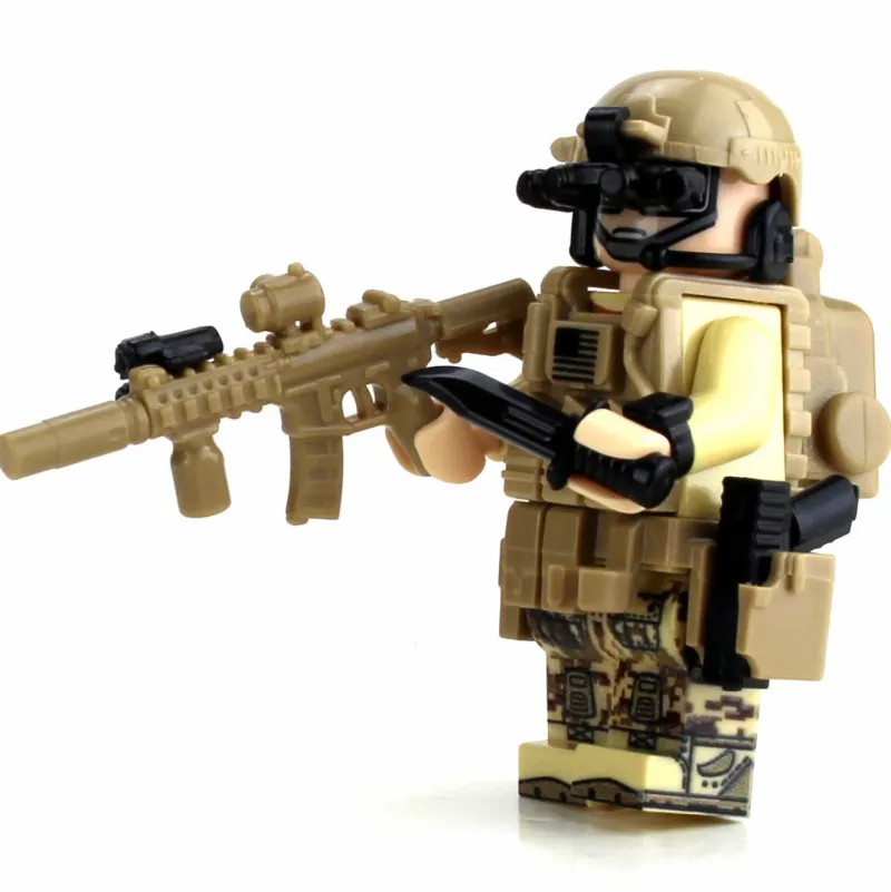Custom Lego Military Minifigures>The Brick Show Shop Seal Team 6 Commando - Custom LEGO Military Minifig