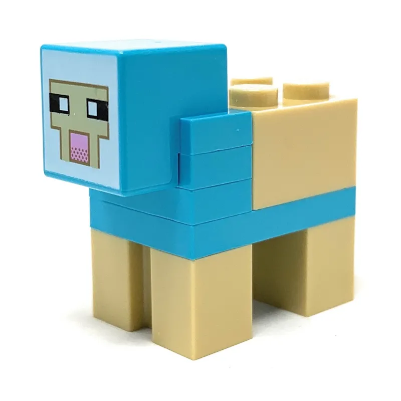 Minecraft>The Brick Show Shop Sheep (Medium Azure) - LEGO Minecraft Minifigure (2017)