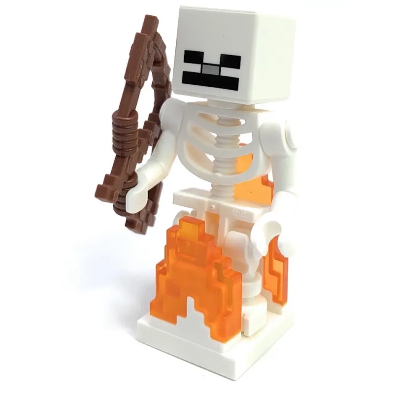 Minecraft>The Brick Show Shop Skeleton (Burning) - LEGO Minecraft Minifigure