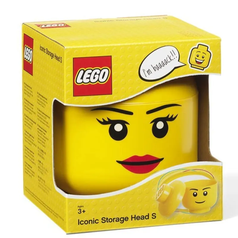 Display Cases>The Brick Show Shop Small LEGO Storage Girl Head - Room Copenhagen