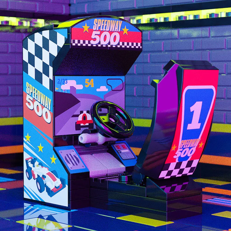 B3 Customs | Arcade>The Brick Show Shop Speedway 500 - B3 Customs Arcade Racing Game