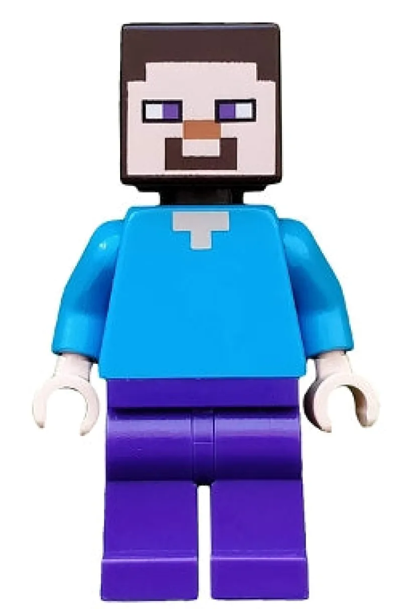 Minecraft>The Brick Show Shop Steve (Purple Pants) - LEGO Minecraft Minifigure (2022)