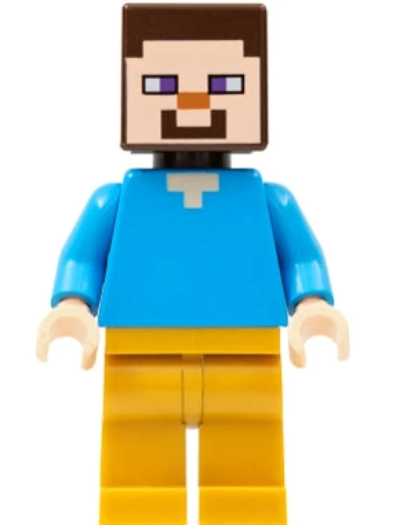 Minecraft>The Brick Show Shop Steve with Gold Legs - LEGO Minecraft Minifigure