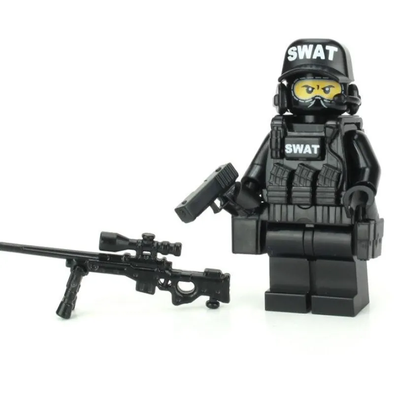 Custom Lego Military Minifigures>The Brick Show Shop SWAT Police Sniper - Custom LEGO Military Minifigure