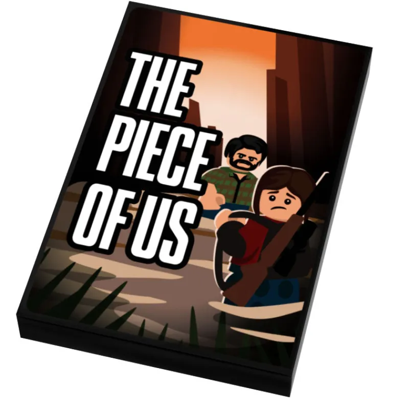 Custom Parts>The Brick Show Shop The Piece of Us Video Game Cover (2x3 Tile) made using LEGO part - B3