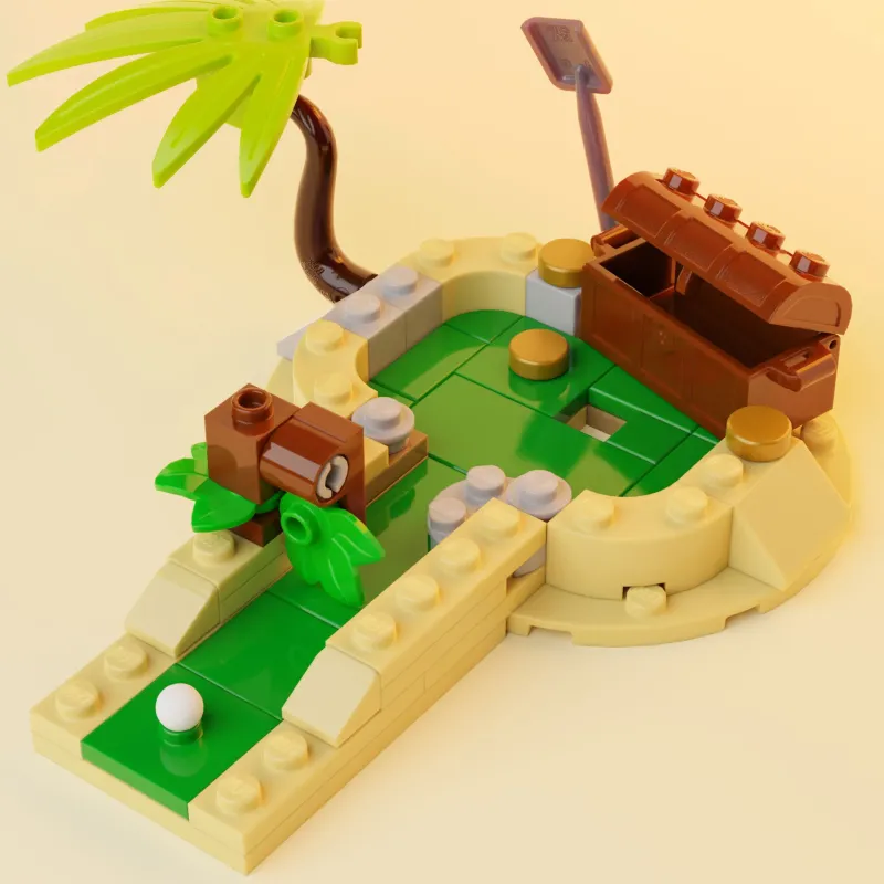 B3 Customs | Amusement Park / Carnival>The Brick Show Shop Treasure Island - Custom Putt Putt / Mini Golf Hole