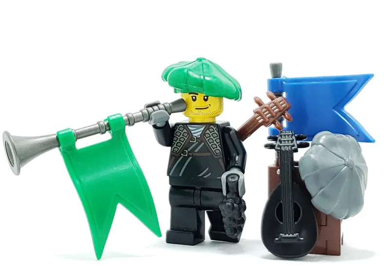 Brick Warriors>The Brick Show Shop Trumpet Flag, Brick Warriors - LEGO Minifigure Compatible