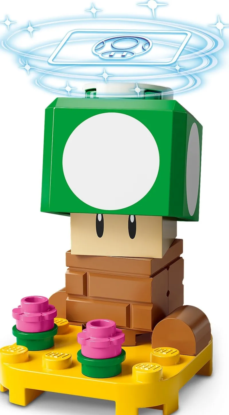 Super Mario>The Brick Show Shop 1-Up Mushroom (Series 3) - LEGO 71394 Super Mario Character Minifigure