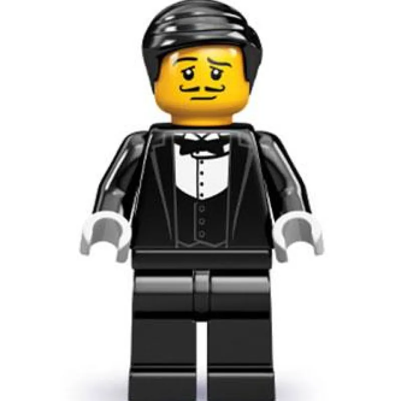Collectible Minifigures>The Brick Show Shop Waiter - Series 9 LEGO Collectible Minifigure (2013)