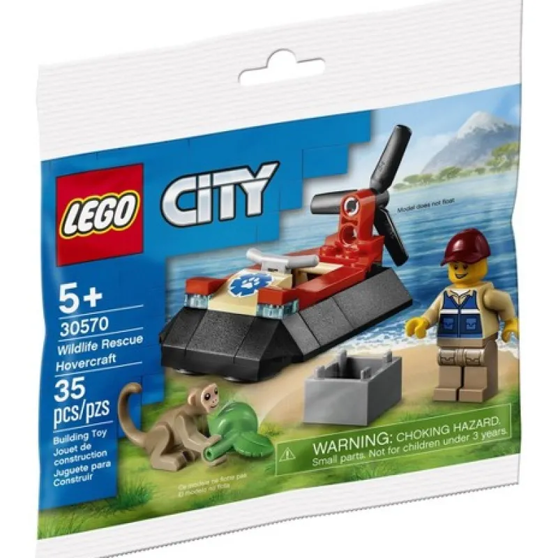 Lego Polybags | Lego City Sets>The Brick Show Shop Wildlife Rescue Hovercraft - LEGO City Polybag Set (30570)