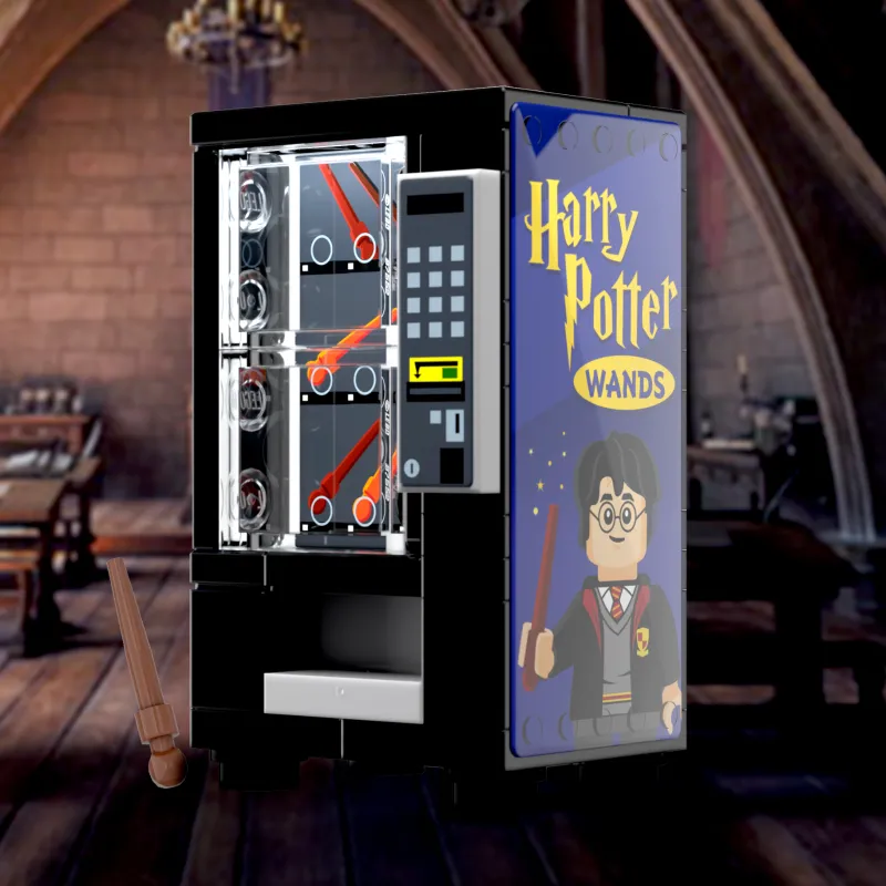 Vending Machines>The Brick Show Shop Wizard Wands Vending Machine Building Set made using LEGO parts