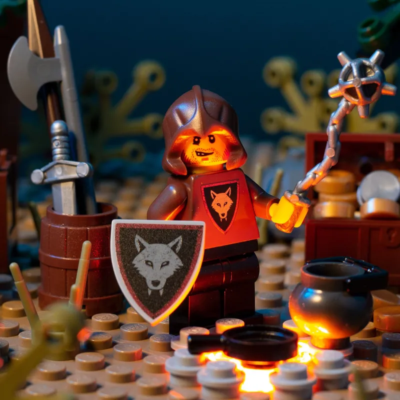 B3 Customs | Custom Parts>The Brick Show Shop Wolfpack Bandit (Flail) - Custom Castle Minifigure