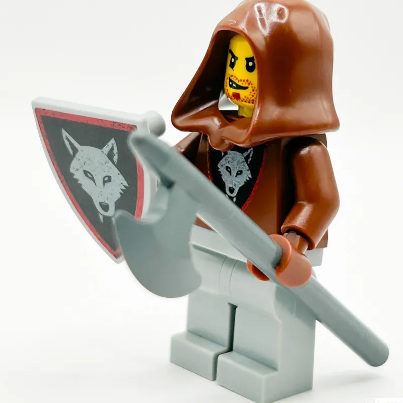 B3 Customs | Custom Parts>The Brick Show Shop Wolfpack Bandit (Halberd) - Custom Castle Minifigure