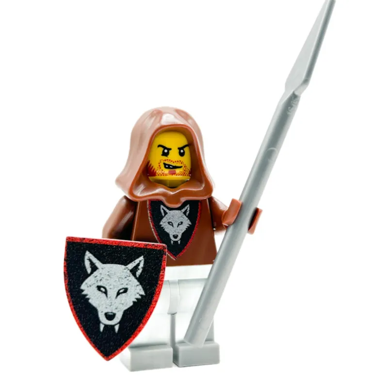 B3 Customs | Custom Parts>The Brick Show Shop Wolfpack Bandit (Spear) - Custom Castle Minifigure