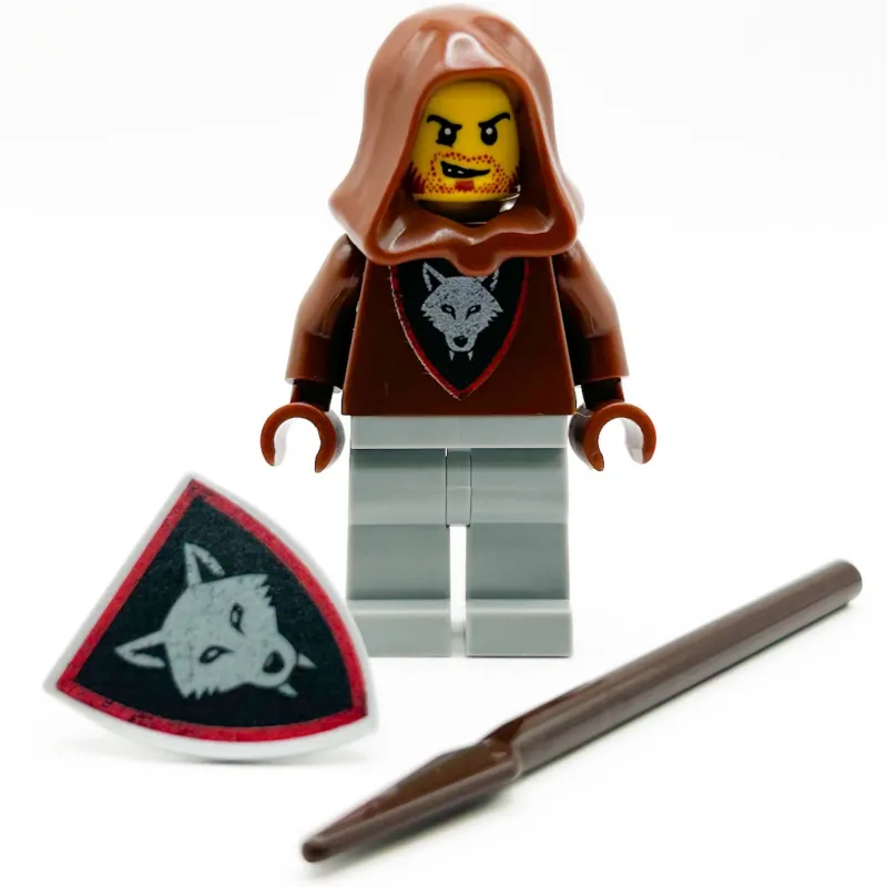 B3 Customs | Custom Parts>The Brick Show Shop Wolfpack Bandit (Spear) - Custom Castle Minifigure