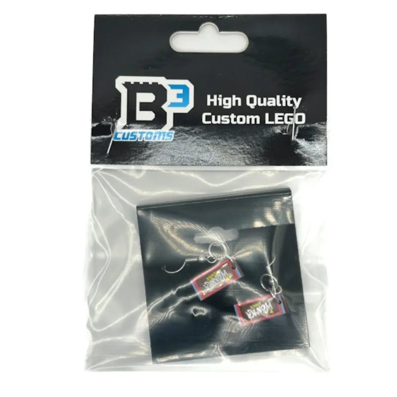 B3 Customs | Lego Jewelry>The Brick Show Shop Wonka Bar Earrings made from LEGO parts - B3 Customs