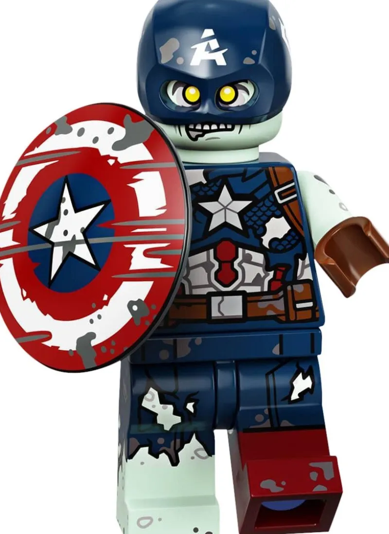 Collectible Minifigures>The Brick Show Shop Zombie Captain America - LEGO Marvel Collectible Minifigure (Series 1)