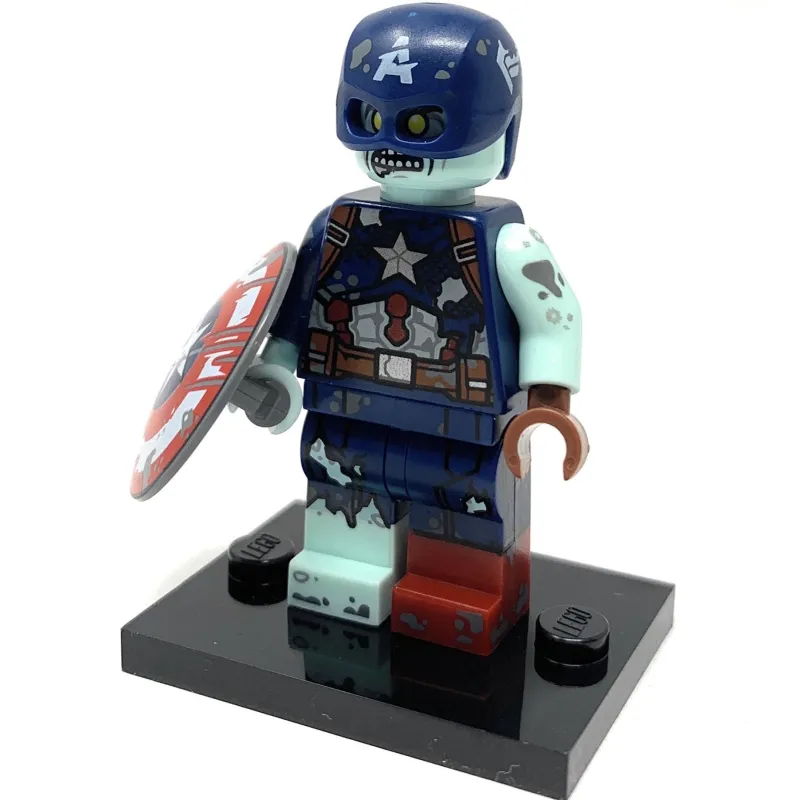 Collectible Minifigures>The Brick Show Shop Zombie Captain America - LEGO Marvel Collectible Minifigure (Series 1)